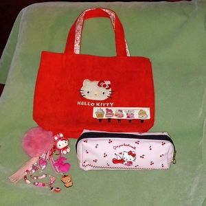 NEW Sanrio Hello Kitty Red Roundup (added makeup bag later)